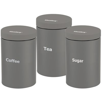 Containers, set of 3 pieces, grey Klausberg
