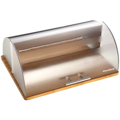 Bread box, steel-acrylic-bamboo Klausberg