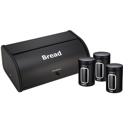 Bread box with containers, black Klausberg